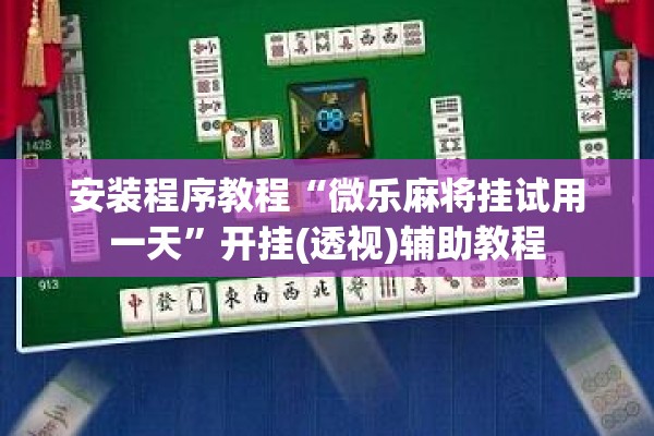 安装程序教程“微乐麻将挂试用一天”开挂(透视)辅助教程