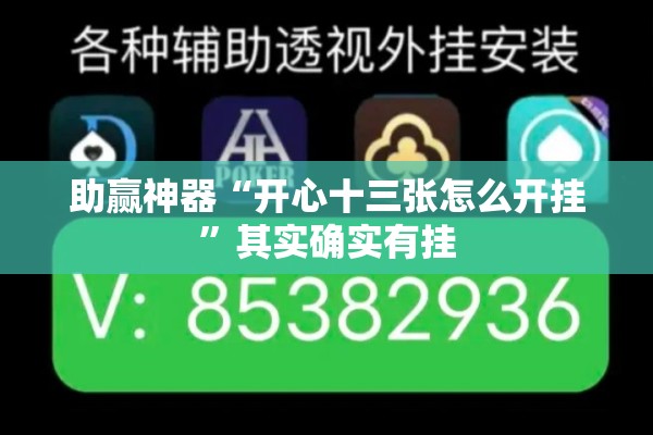 助赢神器“开心十三张怎么开挂”其实确实有挂