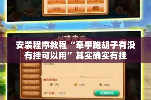 安装程序教程“牵手跑胡子有没有挂可以用”其实确实有挂