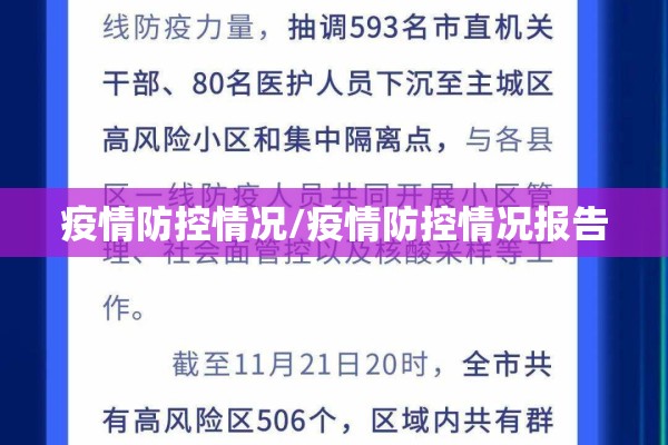 疫情防控情况/疫情防控情况报告 疫情防控情况/疫情防控情况报告