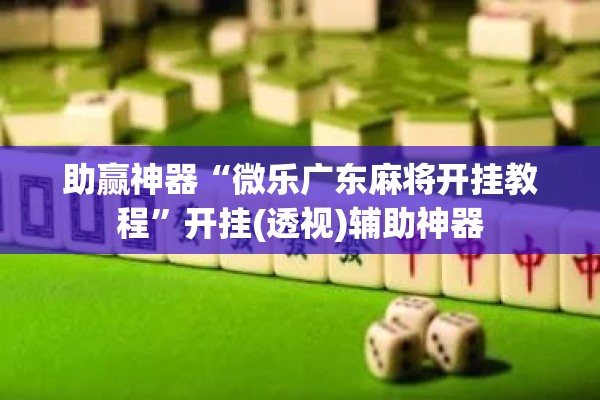 助赢神器“微乐广东麻将开挂教程”开挂(透视)辅助神器