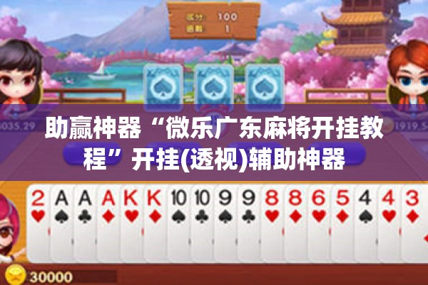 助赢神器“微乐广东麻将开挂教程	”开挂(透视)辅助神器