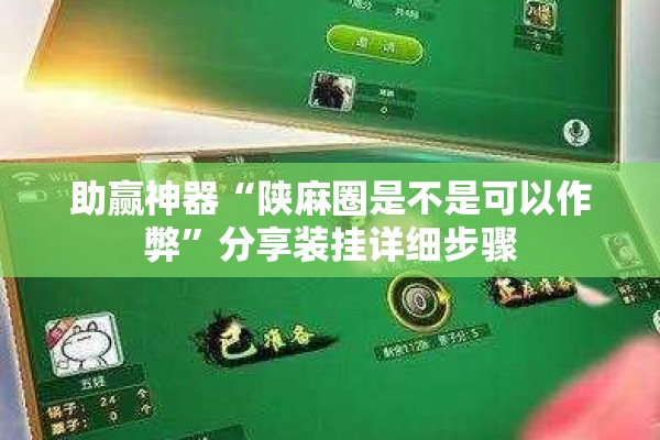 助赢神器“陕麻圈是不是可以作弊	”分享装挂详细步骤