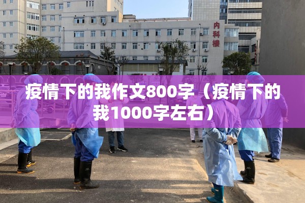 疫情下的我作文800字(疫情下的我1000字左右) 疫情下的我作文800字(疫情下的我1000字左右)
