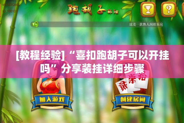 [教程经验]“喜扣跑胡子可以开挂吗”分享装挂详细步骤