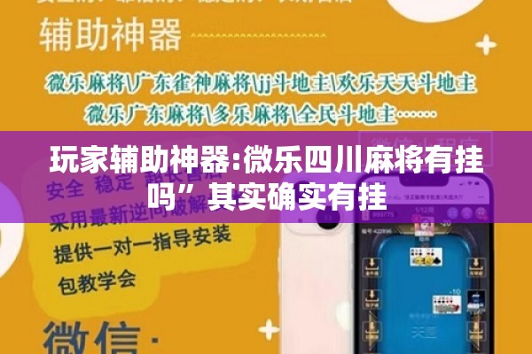 玩家辅助神器:微乐四川麻将有挂吗	”其实确实有挂