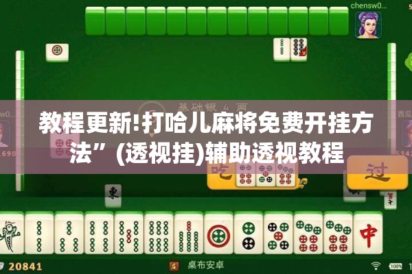教程更新!打哈儿麻将免费开挂方法”(透视挂)辅助透视教程
