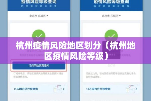 杭州疫情风险地区划分(杭州地区疫情风险等级) 杭州疫情风险地区划分(杭州地区疫情风险等级)