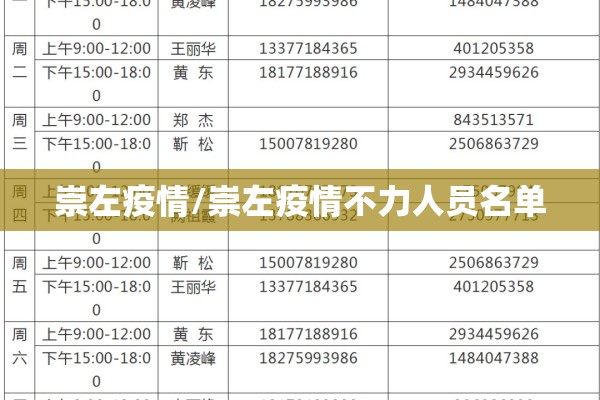崇左疫情/崇左疫情不力人员名单