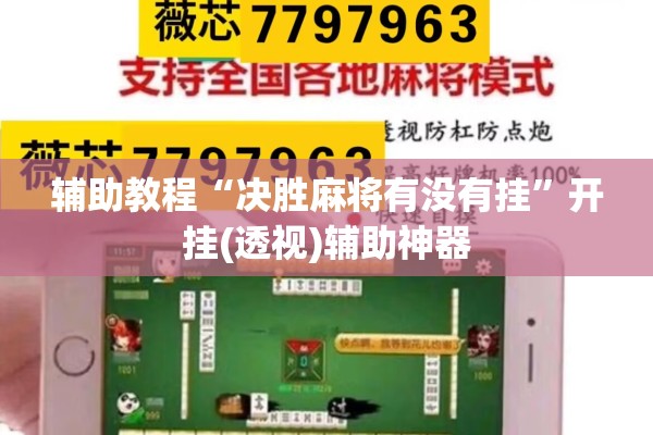 辅助教程“决胜麻将有没有挂	”开挂(透视)辅助神器