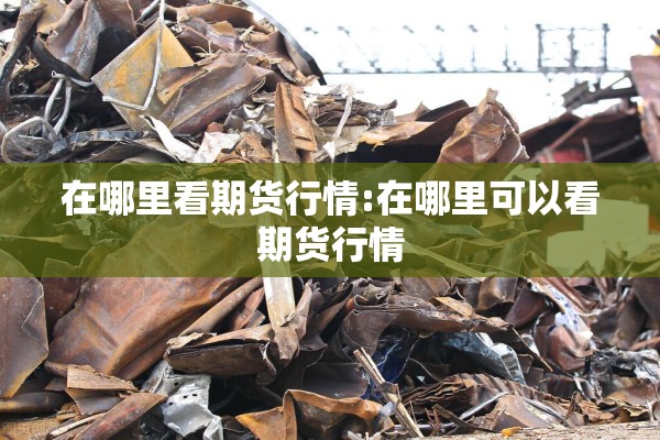 在哪里看期货行情:在哪里可以看期货行情 在哪里看期货行情:在哪里可以看期货行情