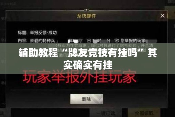 辅助教程“牌友竞技有挂吗”其实确实有挂