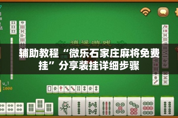 辅助教程“微乐石家庄麻将免费挂”分享装挂详细步骤