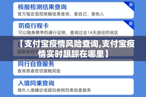 【支付宝疫情风险查询,支付宝疫情实时跟踪在哪里】