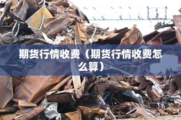 期货行情收费（期货行情收费怎么算）