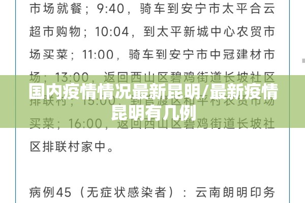 国内疫情情况最新昆明/最新疫情昆明有几例
