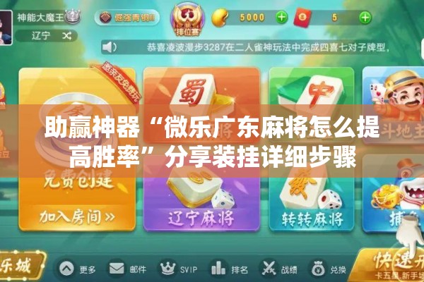 助赢神器“微乐广东麻将怎么提高胜率	”分享装挂详细步骤