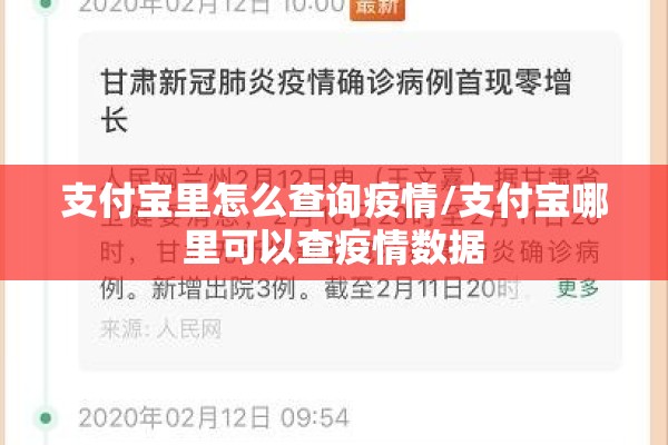 支付宝里怎么查询疫情/支付宝哪里可以查疫情数据