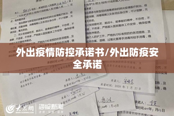 外出疫情防控承诺书/外出防疫安全承诺