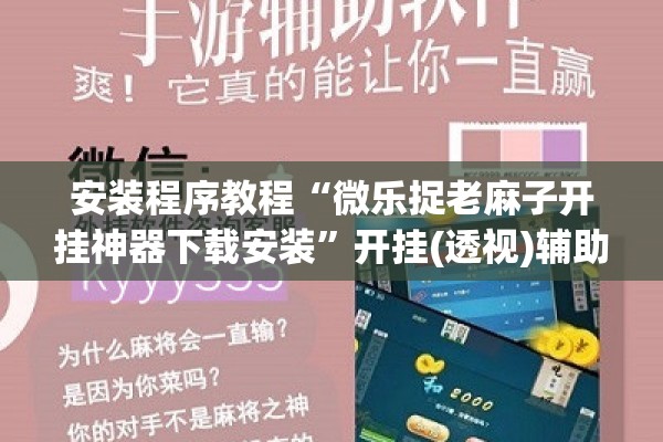 安装程序教程“微乐捉老麻子开挂神器下载安装”开挂(透视)辅助教程