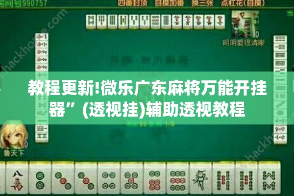 教程更新!微乐广东麻将万能开挂器	”(透视挂)辅助透视教程