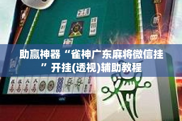 助赢神器“雀神广东麻将微信挂”开挂(透视)辅助教程