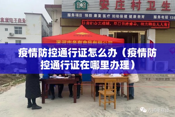 疫情防控通行证怎么办（疫情防控通行证在哪里办理）
