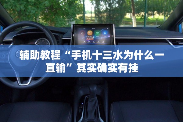 辅助教程“手机十三水为什么一直输”其实确实有挂