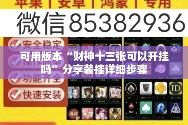 可用版本“财神十三张可以开挂吗	”分享装挂详细步骤