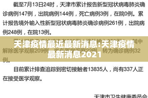 天津疫情最近最新消息:天津疫情最新消息2021