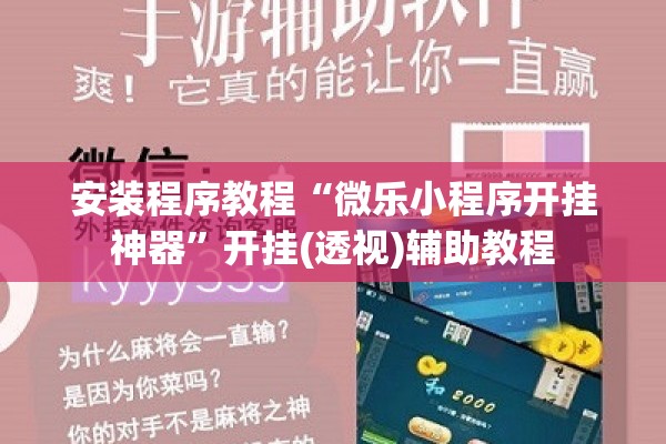 安装程序教程“微乐小程序开挂神器”开挂(透视)辅助教程