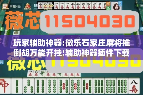 玩家辅助神器:微乐石家庄麻将推倒胡万能开挂!辅助神器插件下载
