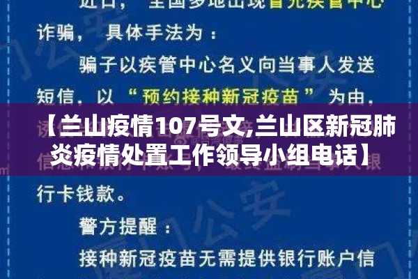 【兰山疫情107号文,兰山区新冠肺炎疫情处置工作领导小组电话】