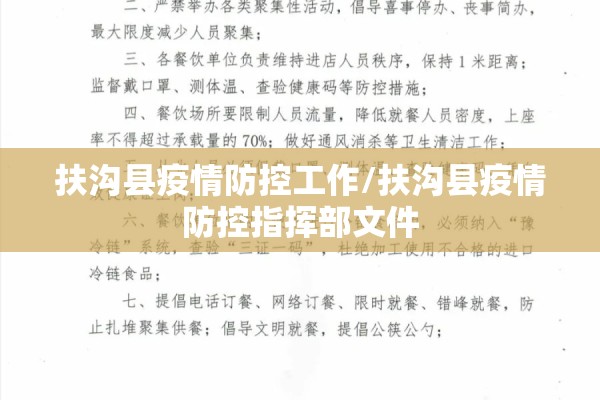 扶沟县疫情防控工作/扶沟县疫情防控指挥部文件