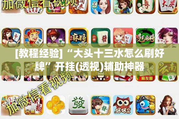 [教程经验]“大头十三水怎么刷好牌	”开挂(透视)辅助神器