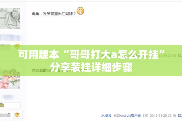 可用版本“哥哥打大a怎么开挂”分享装挂详细步骤