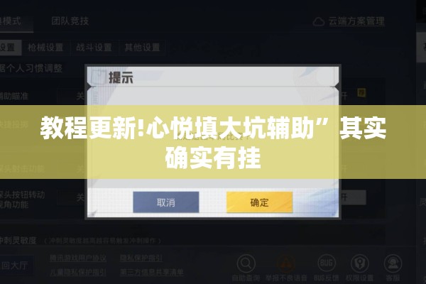 教程更新!心悦填大坑辅助”其实确实有挂