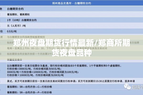 郑州夜盘期货行情最新/郑商所期货夜盘品种