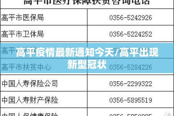 高平疫情最新通知今天/高平出现新型冠状 高平疫情最新通知今天/高平出现新型冠状