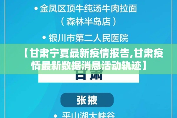 【甘肃宁夏最新疫情报告,甘肃疫情最新数据消息活动轨迹】 【甘肃宁夏最新疫情报告,甘肃疫情最新数据消息活动轨迹】