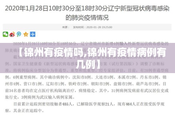 【锦州有疫情吗,锦州有疫情病例有几例】
