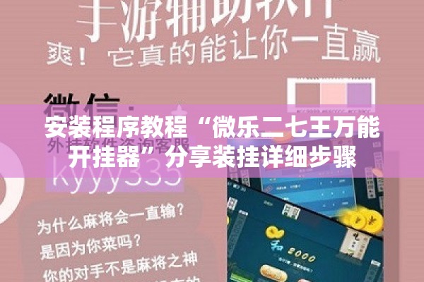 安装程序教程“微乐二七王万能开挂器”分享装挂详细步骤