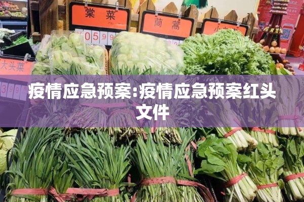 疫情应急预案:疫情应急预案红头文件