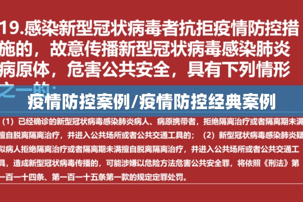 疫情防控案例/疫情防控经典案例