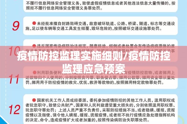 疫情防控监理实施细则/疫情防控监理应急预案