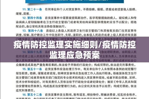疫情防控监理实施细则/疫情防控监理应急预案
