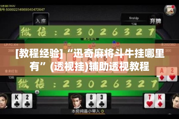[教程经验]“迅奇麻将斗牛挂哪里有”(透视挂)辅助透视教程
