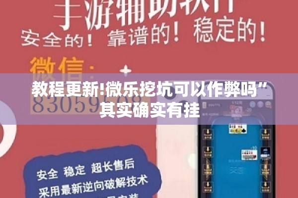 教程更新!微乐挖坑可以作弊吗”其实确实有挂