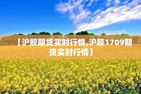 【沪胶期货实时行情,沪胶1709期货实时行情】