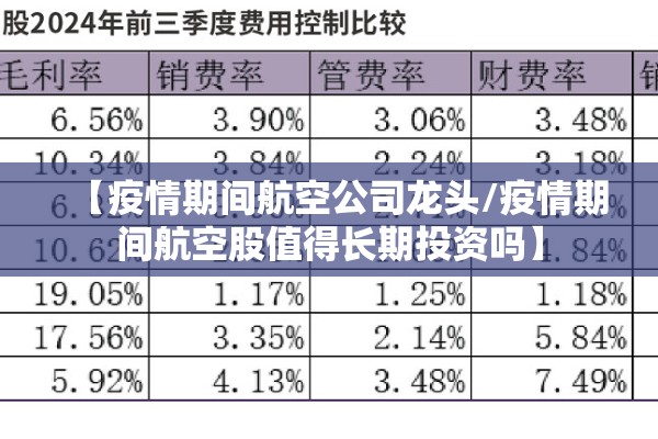 【疫情期间航空公司龙头/疫情期间航空股值得长期投资吗】